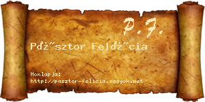 Pásztor Felícia névjegykártya