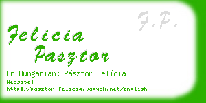 felicia pasztor business card